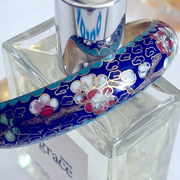 RARE CLOISONNÉ BIRD AND FLOWERS COLORFUL BRACELET - Picture 4 of 11